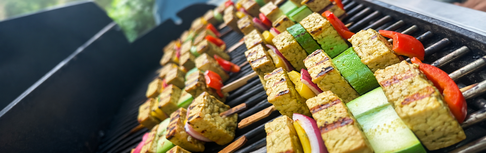 Grilled vegetable skewers for company barbecue catering