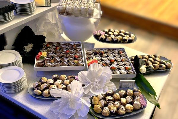 Assorted house-made desserts and pastries for a catered event